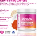 Pink Stork Pregnancy & Postpartum Protein Powder for Women, 20g Whey & Collagen, Prenatal & Breastfeeding Protein Shake Mix for Energy, Recovery & Hydration, Chocolate, 15 Servings 3