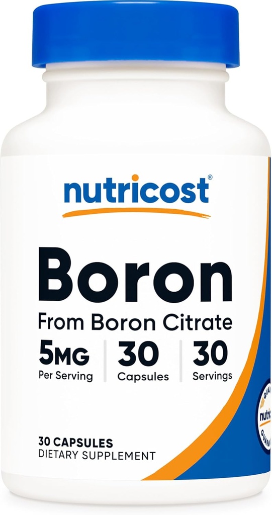 Nutricost Boron Capsules 5mg, 30 Vegetarian Capsules - Gluten Free and GMO Free 2