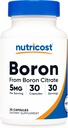 Nutricost Boron Capsules 5mg, 30 Vegetarian Capsules - Gluten Free and GMO Free 2