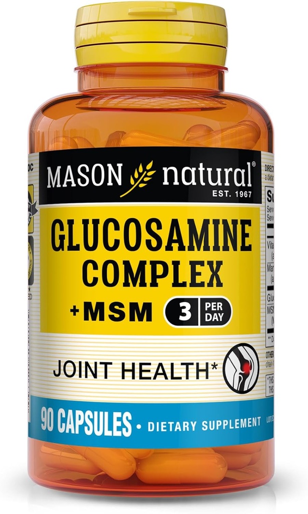 Mason Natural Glucosamine Complex Plus MSM with Vitamin C - Supports Joint Health, Improved Flexibility and Mobility, 90 Capsules 2