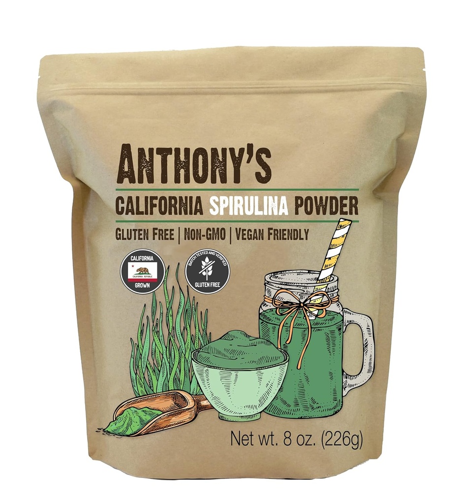 Anthony's California Spirulina Powder, 8 oz, Product of USA, Gluten Free, Non GMO 2
