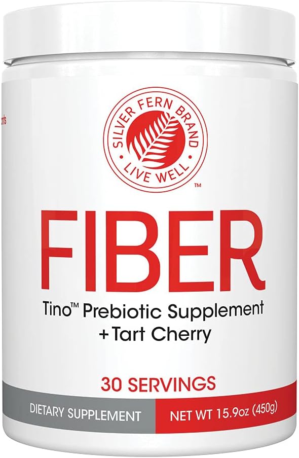 Tino Natural Gluten Free Prebiotic Fiber Supplement - with Tart Cherry Extract & Polycan Black Yeast Extract - Non-GMO, Water Soluble Fiber Powder Mix (1 Canister - 15.9 Oz) 2