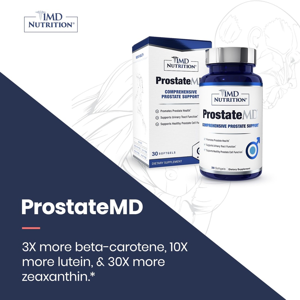 1MD Nutrition ProstateMD Saw Palmetto Prostate Support Supplement - Support for Urinary Tract and Frequent Bathroom Urges | 60 Softgels (2-Pack) 4