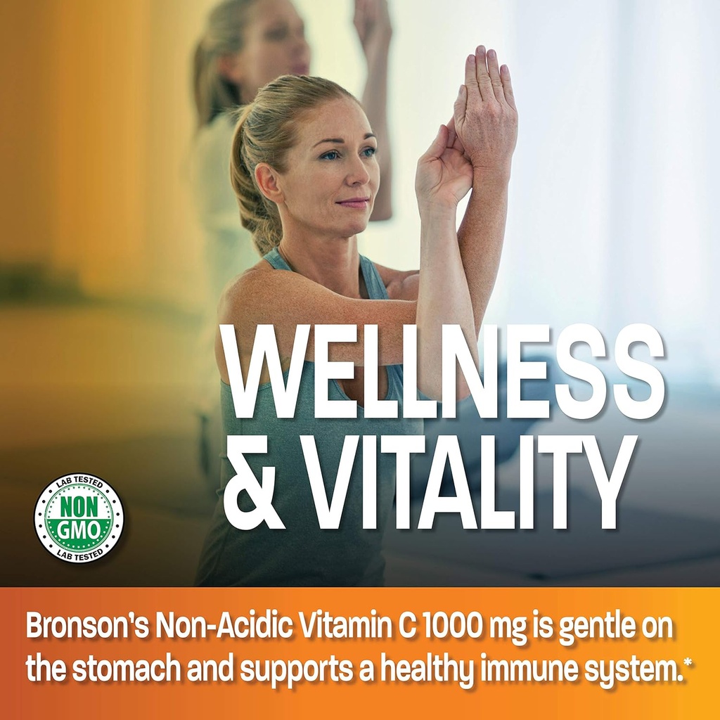 Bronson Sodium Ascorbate Non Acidic Vitamin C 1000 Mg Tablets - Gentle On The Stomach - Immune System Booster - Powerful Antioxidant - Non GMO Vitamin C Supplement, 250 Count 6
