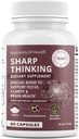 Rawleigh Sharp Thinking: 60 Capsules, Focus, Clarity, Memory Support, 3 Nootropics, DMAE Bitartrate, Bacopa Monnieri, Phosphatidylserine, DHA & Vitamins A, C, D, E, B-Complex 2