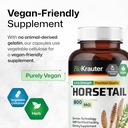 BIO KRAUTER Horsetail Herb Capsules - 800 mg Strength - 100 Count - Horsetail Powder Capsules - Hair Support 6