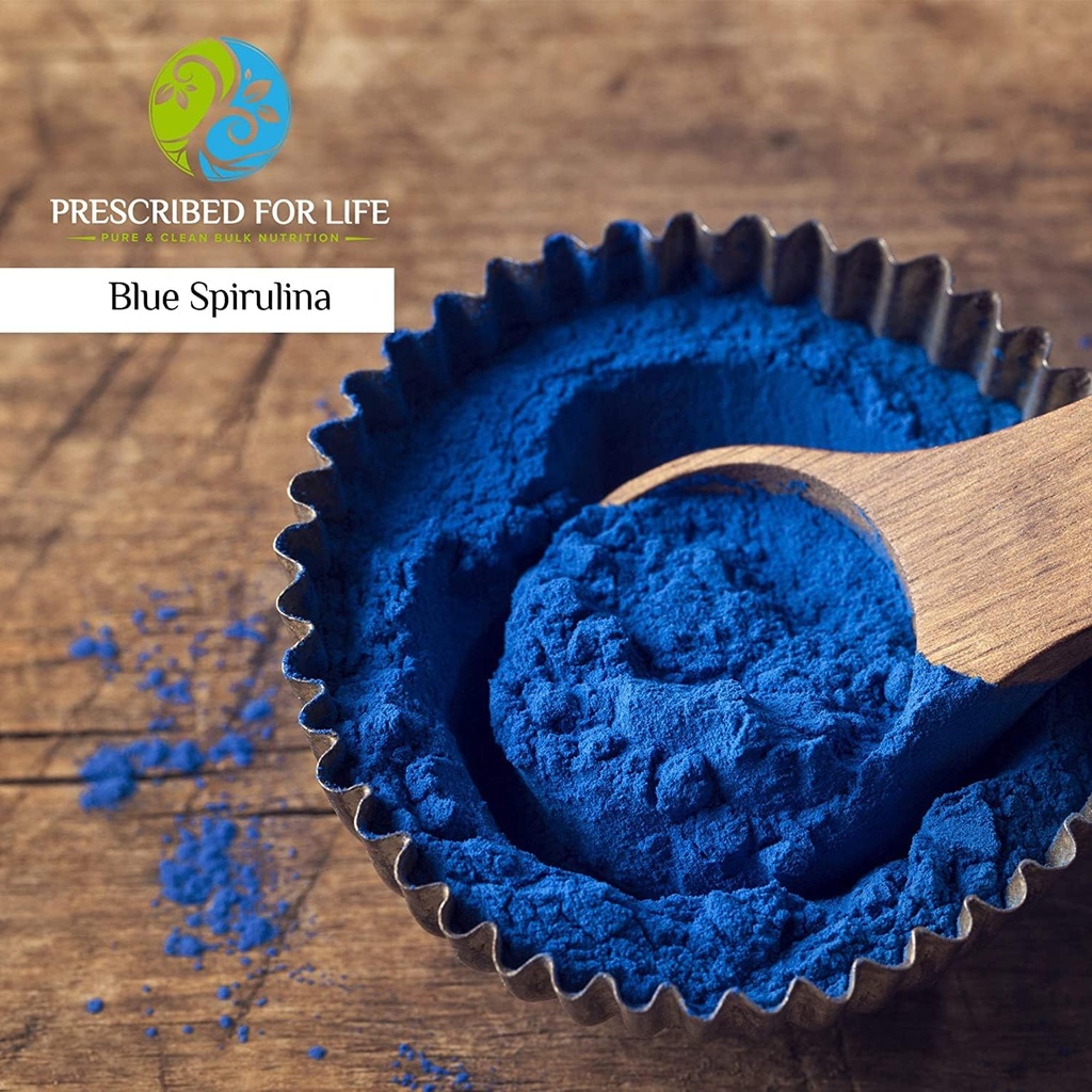 Prescribed For Life Blue Spirulina Powder, Pure Vegan Superfood, Gluten Free, Natural, Non GMO, Blue Algae Powder (Phycocyanin), Packed with Protein, Vitamins & Antioxidants (56g) 3