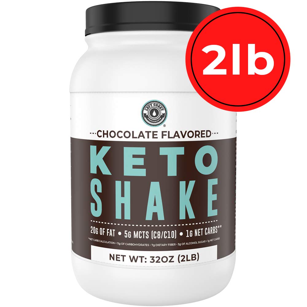 Keto Meal Replacement Shakes, Chocolate, 2lbs, Low Carb Keto Protein Shake Mix, MCT Powder, Grass Fed Hydrolyzed Collagen Peptides, Keto Breakfast Shake, 20g Fat, 14g Protein, 1 Net Carb, Zero Sugar 4