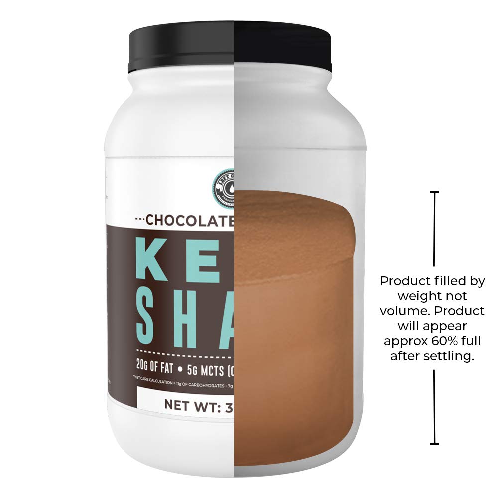 Keto Meal Replacement Shakes, Chocolate, 2lbs, Low Carb Keto Protein Shake Mix, MCT Powder, Grass Fed Hydrolyzed Collagen Peptides, Keto Breakfast Shake, 20g Fat, 14g Protein, 1 Net Carb, Zero Sugar 5