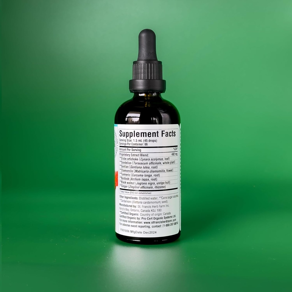 St. Francis Herb Farm - Digestive Bitters 100ml - Herbal Supplements - Organic, Non GMO, Vegan, Gluten Free, Dairy Free 4