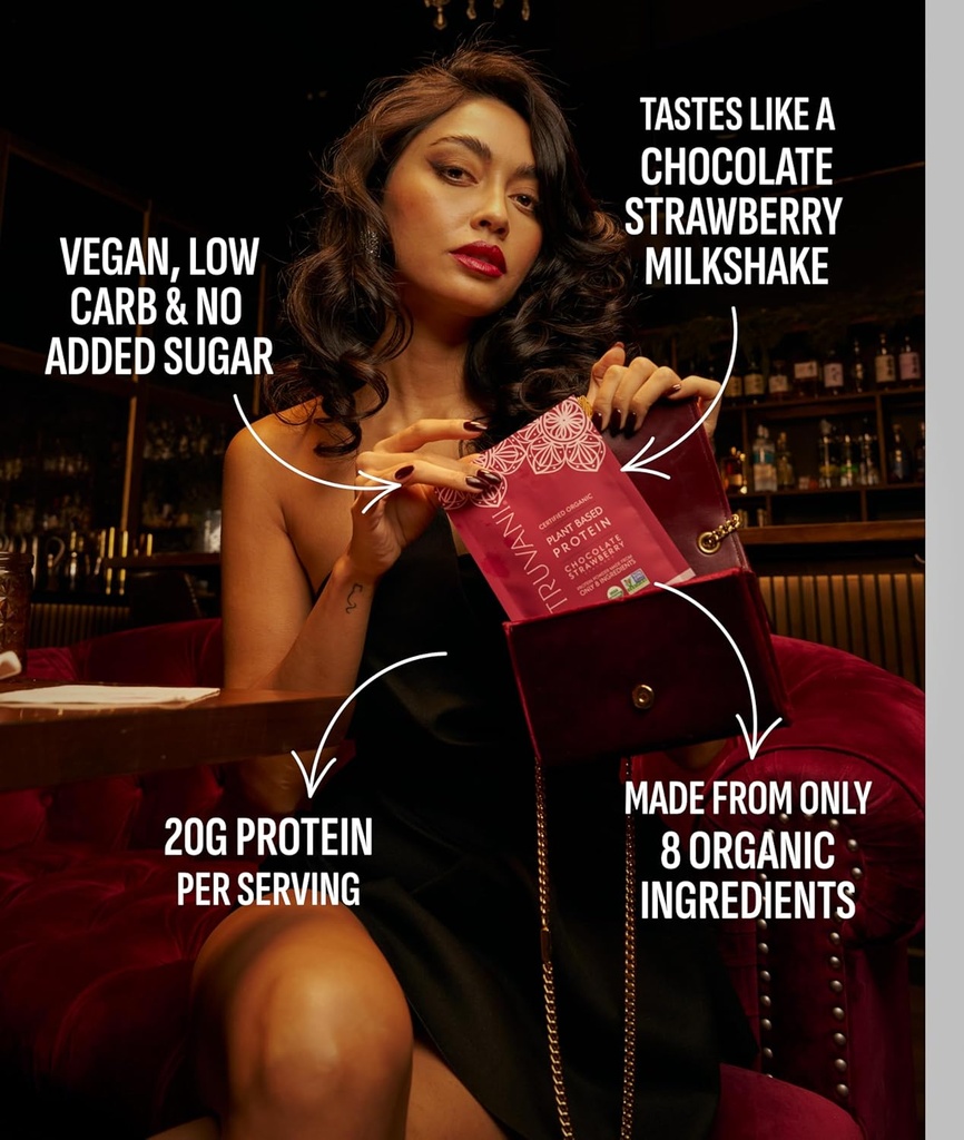 Truvani Vegan Pea Protein Powder | Chocolate Strawberry | 20g Organic Plant Based Protein | 10 Servings | Keto | Gluten & Dairy Free | Low Carb | No Added Sugar 4