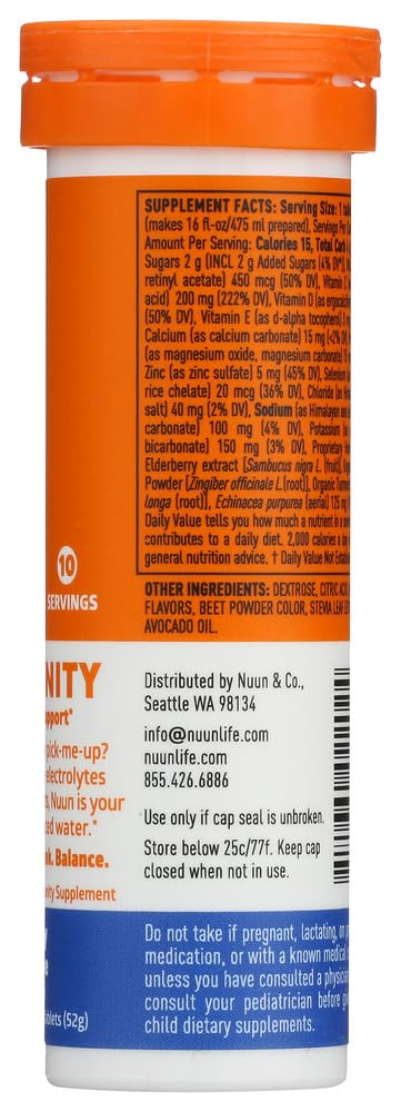 Nuun Immunity: Blueberry Tangerine Enhanced Hydration Tablets (2-Pack of 10 Tabs each) 5