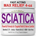 Sciatica Nerve Cream - Maximum Strength Comfort Cream for Feet, Hands, Legs, Toes, Back - Natural Ultra Strength Arnica, MSM, Menthol, Soothing Comfort, Large 4 Oz 2