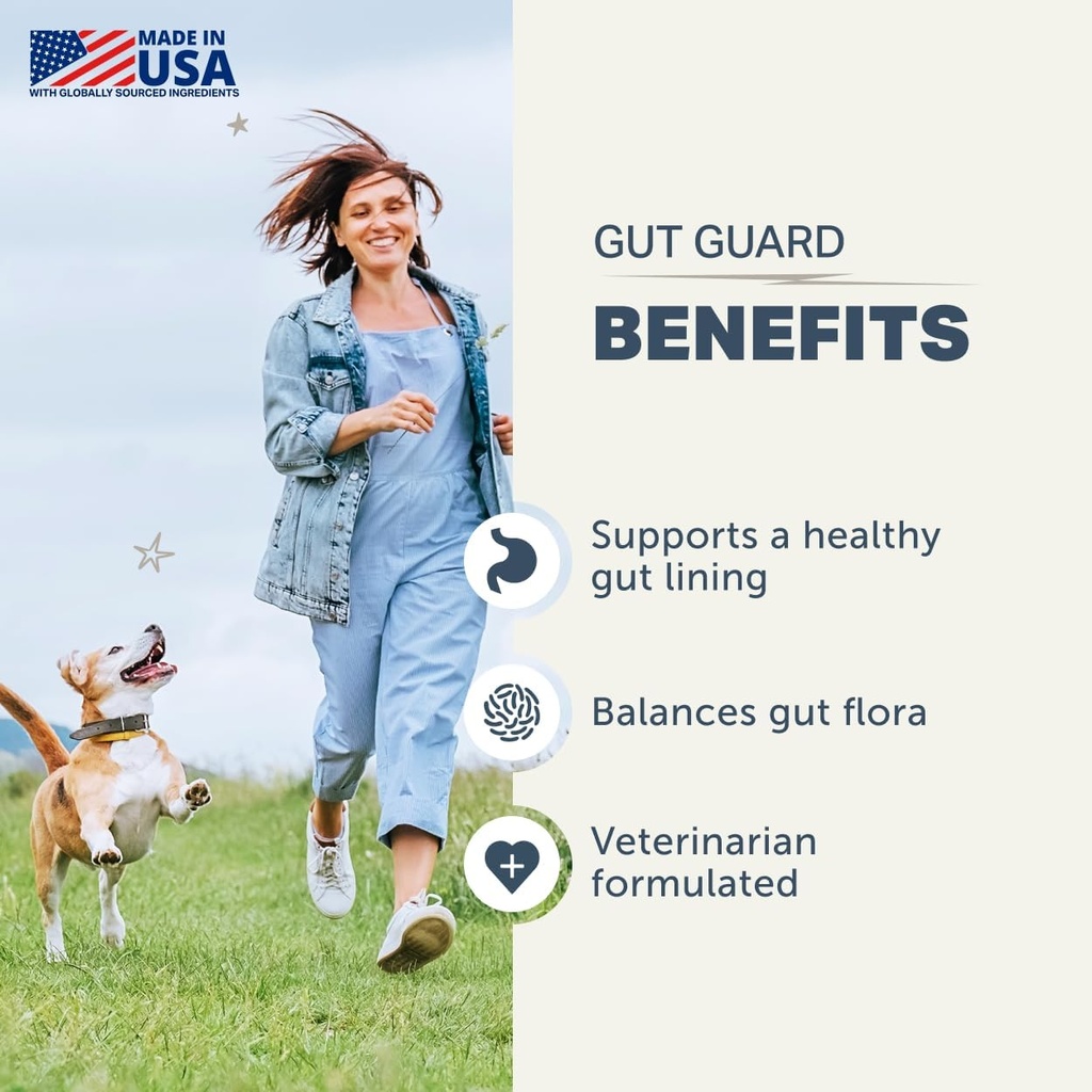 Four Leaf Rover Gut Guard - Dog Probiotics, Prebiotics, and Organic Herbs for Gut Health and Immune Support - Veterinarian Formulated - 30 Day Large Dog Supply 3
