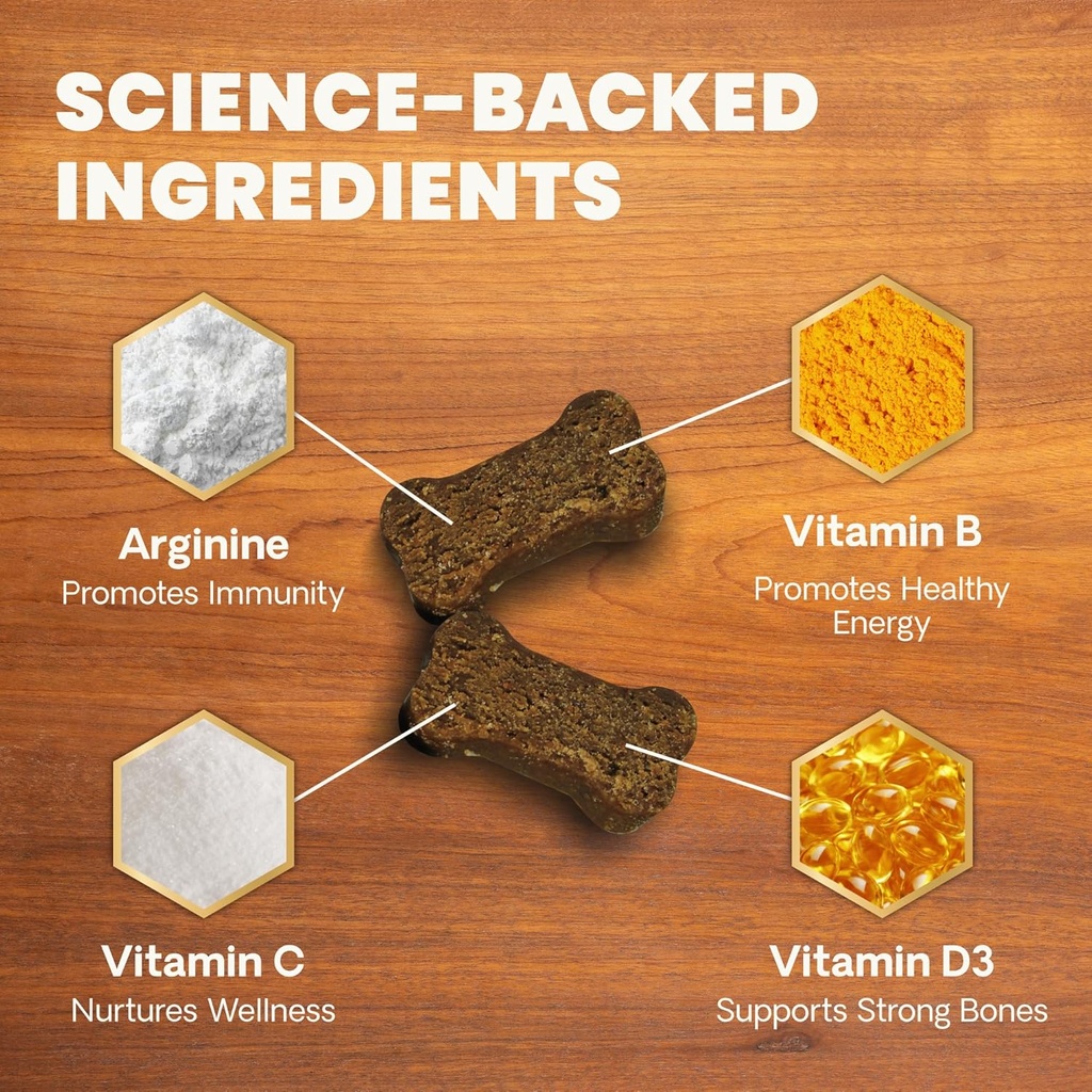 VetriScience Senior 27+ Active Health Chews, Canine Plus Daily Multivitamin for Senior Dogs, Balanced Vitamins, Minerals and Antioxidants, Healthy Aging and Wellness Support, Veggie, 60 Count 5