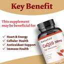 CoQ10 300mg - 120 Capsules - High Absorption - Non-GMO - Gluten-Free - Coenzyme Q10 - CoQ10 Capsules 4
