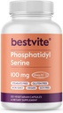 BESTVITE Phosphatidylserine 100mg per Capsule (240 Vegetarian Capsules) (120x2) with Sharp-PS® Green - Patented and Clinically Tested - Stearate Free - Soy Free - Gluten Free - Vegan - Non GMO 2