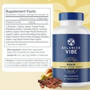 Balanced Vibe Brain Formula | Organic Plant-Based Nootropic for Focus, Clarity & Memory | Organic Lion’s Mane, Ginkgo, Bacopa, Rhodiola, Gotu Kola | Vegan Capsules | 30 Day Supply 5