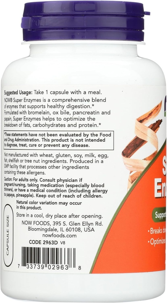 NOW Foods Super Enzymes - 90 Capsules 6