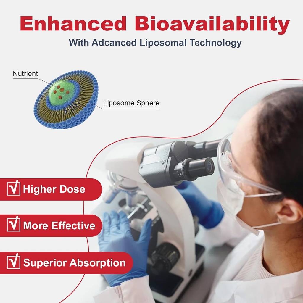 Liposomal Immune Support Supplement for Adults, Complex with L-Lysine 1,500mg, Vitamins, Minerals & Herbal Extracts, Comprehensive Daily Wellness Blend for Men & Women - 240 Capsules 4