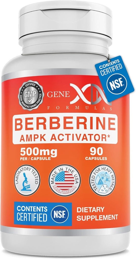 Genex Formulas Berberine HCl 500mg (90 Capsules) - NSF Certified for Safety, Quality & Label Accuracy - Supports Immune Health - Non-GMO, Gluten Free, Vegetarian 2