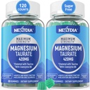 Magnesium Taurate 420mg + Vitamin B6 for Enhanced Absorption, Supporting Hēalthy Hēart, Zzzs, Relaxation, Nerve & Muscle Health – Vegan, Non-GMO, Gluten-Free, Sugar-Free, 2-Pack 2
