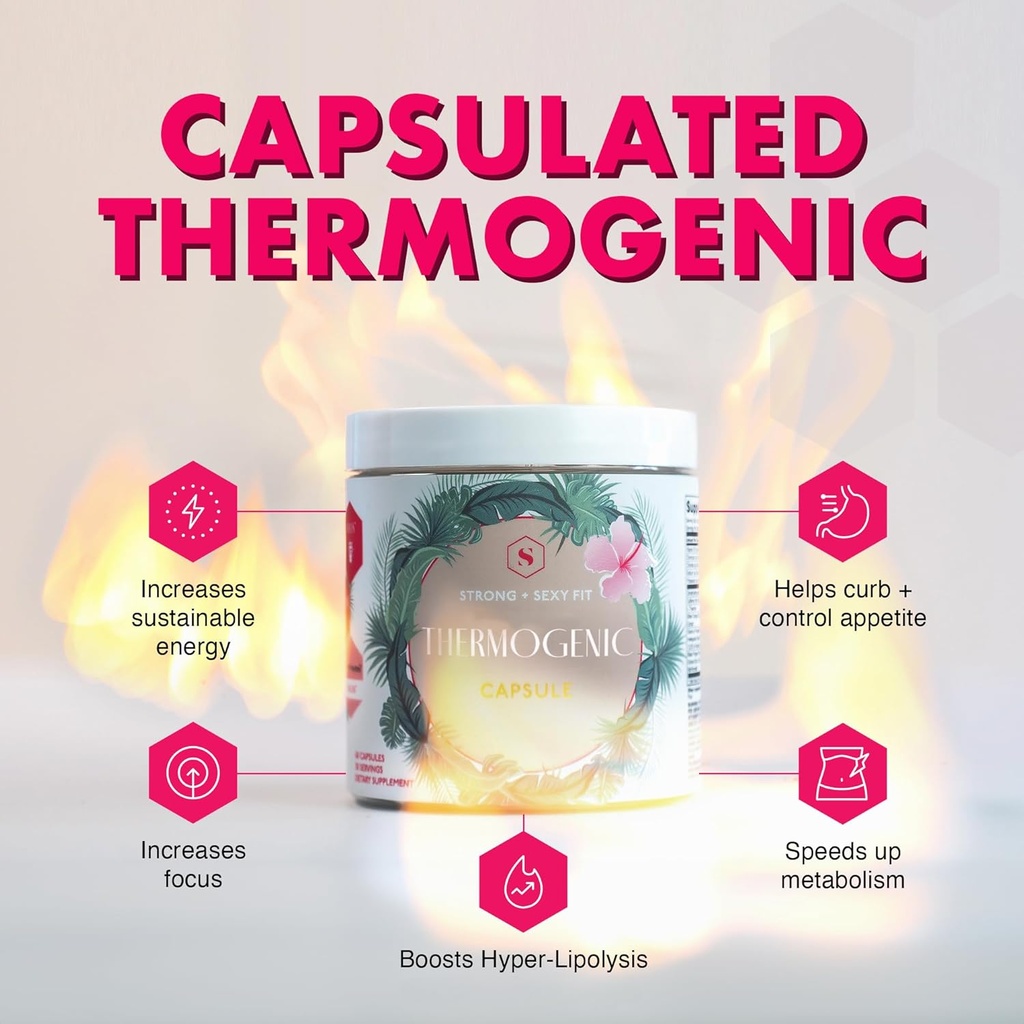 Strong + Sexy Fit, Weight & Diet Support Health Supplement, Workout Supplements, Natural Energy with Green Tea Extract, Appetite & Metabolism Support, Supplements for Women, Unflavored, 60 Capsules 5