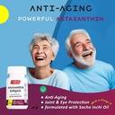 Free-Form Astaxanthin 6mg Softgel-60 Softgels Dietary Supplement Strongest Antioxidant Immune Supports Supports Eye,Joint & Skin Health Formulated with Sacha Inchi Oil 6