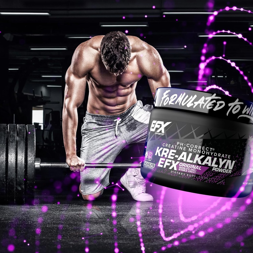 EFX Sports Kre-Alkalyn EFX Powder | pH Correct Creatine Monohydrate Powder Supplement | Strength, Muscle Growth & Performance | 55 Servings (Mango) 5