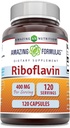 Amazing Formulas Riboflavin 400mg 120 Capsules Dietary Supplement | Non-GMO | Gluten Free | Made in USA 2