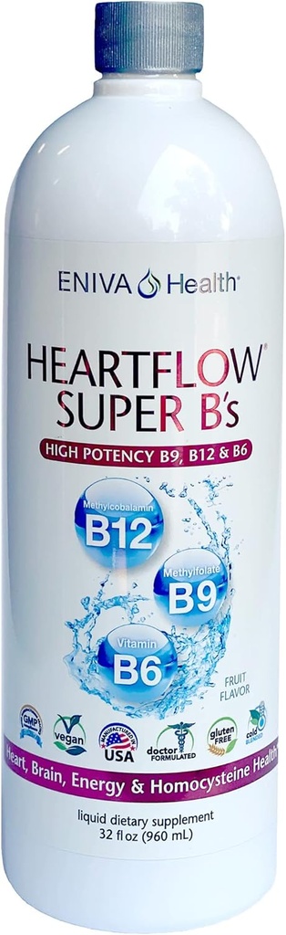 Heart Flow Super B's - 32oz Artery Care Formula Heart, Blood Vessel by Eniva 2