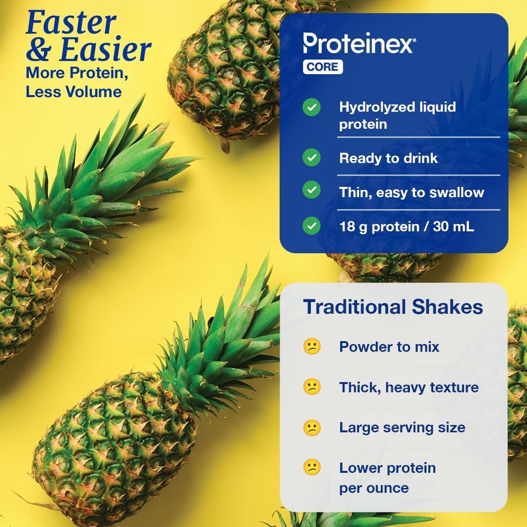 Proteinex Medical Grade Liquid Hydrolyzed Protein Max Strength - Supports Wound Healing and Doctor Recommended- No Carbs, Zero Sugars & Ready to Drink Liquid Protein (Natural Pina Colada, 30 Fl Oz) 5