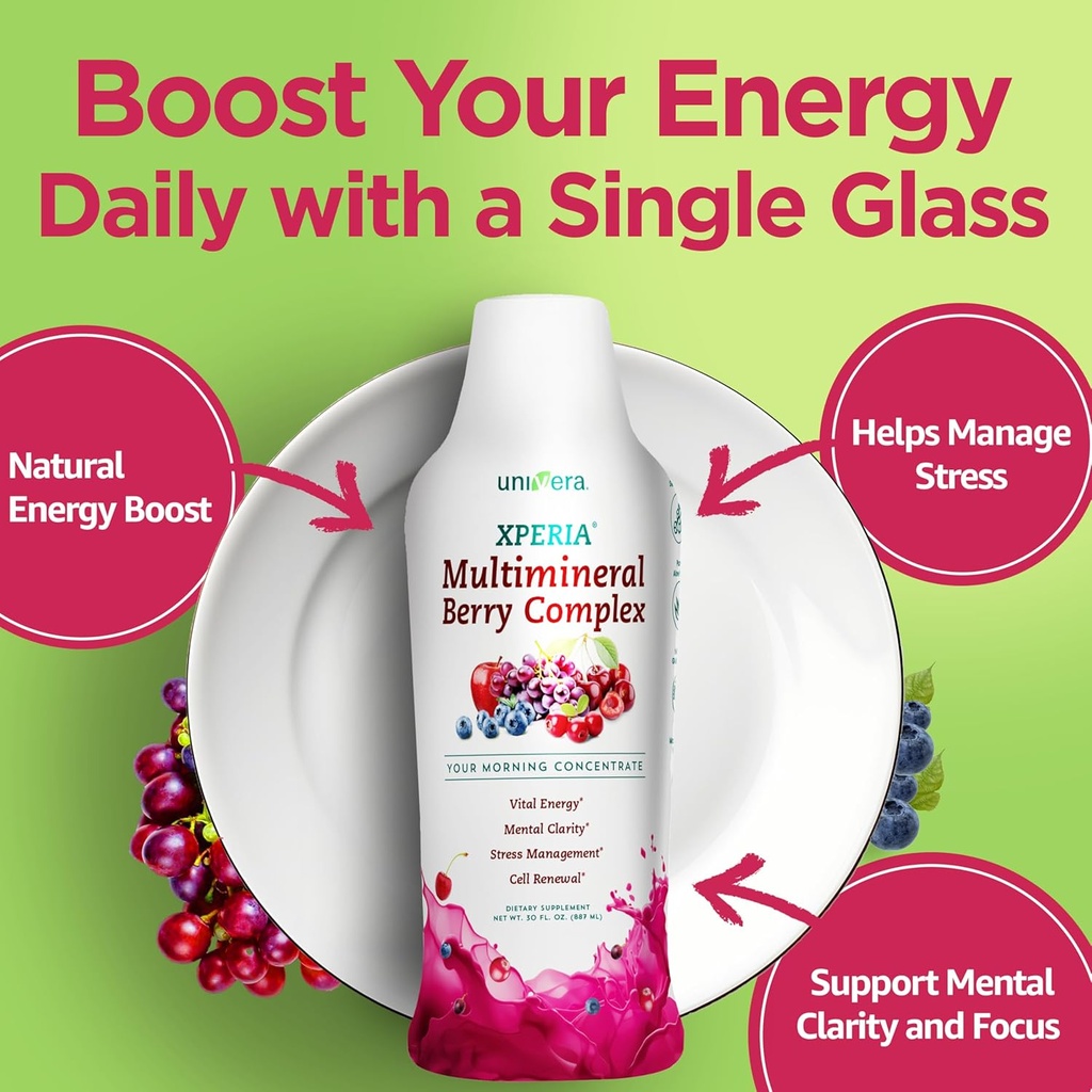 Xperia Concentrate, Liquid, Herbal Multimineral, Multivitamin for women and man, Ashwagandha, Natural Energy Boost, Agave syrup & Stevia, 30 Fl oz. (30-Day Supply) 3