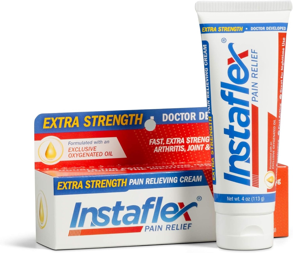 Healthy Directions Instaflex Extra Strength Pain Relief Cream, with 2X The Pain-Fighting Ingredients, Rubs Out Your Toughest Muscle and Joint Pain (4 oz) 2