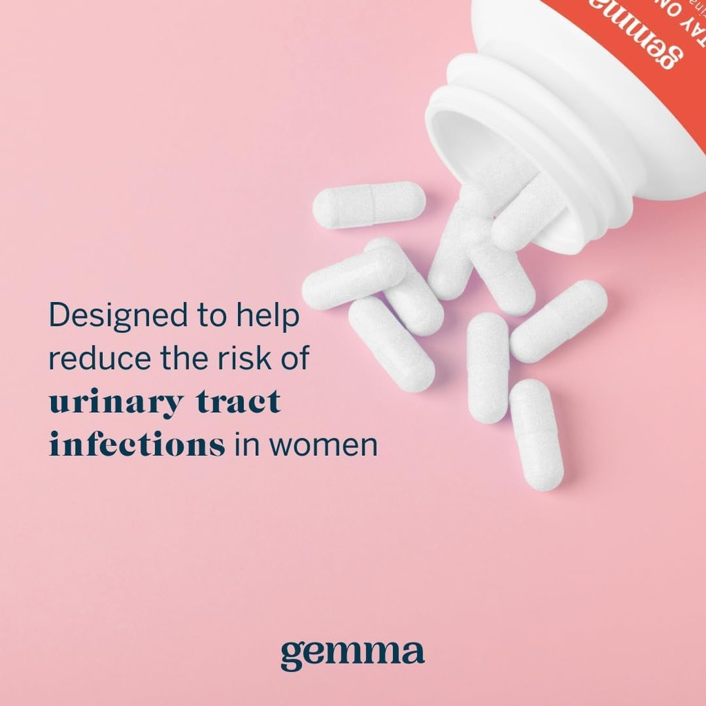 Gemma Stay On Tract Cranberry Supplement - Urinary Tract Support for Women - 36mg of Cranberry PACs and 1,000mg of D-Mannose 60 Count (Pack of 1) 3