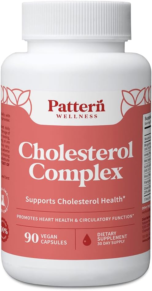 Pattern Wellness Cholesterol Complex Supplement - All-Natural Balancing Formula - Boost Overall Wellness - 3rd Party Lab Tested - 90 Vegan Capsules 2