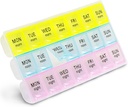 FMP Brands 1 Pack Pill Organizer 3 Times a Day, Weekly Medicine Organizer Pill Boxes, 7 Day Large Pill Holder Organizer Sorter Container Case, Morning Noon Night Pill 3 Times a Day Travel Pill Box 2