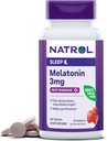 Natrol Melatonin 3mg Strawberry Fast-Dissolve 150 Tablets 150 Day Supply & 90 Tablets 90 Day Supply Sleep Aid 6