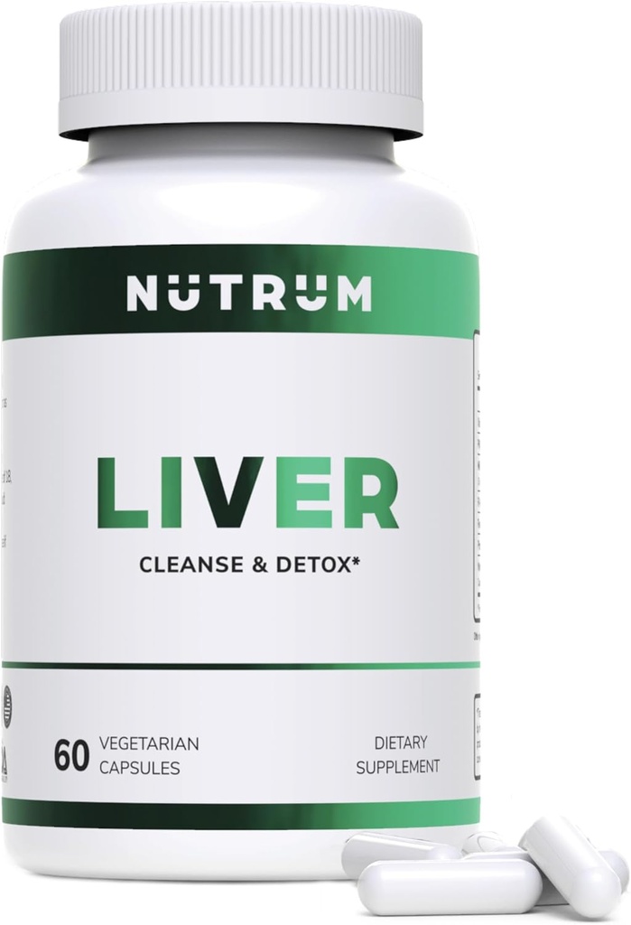 Liver Cleanse and Detox Health Support Supplement by Nutrum, Vegan Liver Formula, Natural Herbal Liver Renewal with Vitamin C, Milk Thistle, Support for Bad Breath, Acne, Low Energy, 60 Capsules 2