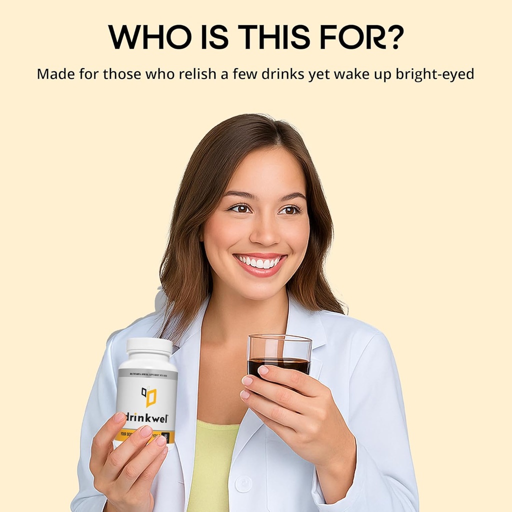 drinkwel Premium Multivitamin Supplement - Pack of 3 x 90 Capsules - Morning Recovery, Liver Support & Immune Support- Milk Thistle, Vitamin C, Zinc, Magnesium 5