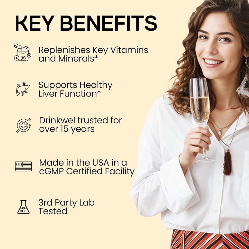 drinkwel Premium Multivitamin Supplement - Pack of 3 x 90 Capsules - Morning Recovery, Liver Support & Immune Support- Milk Thistle, Vitamin C, Zinc, Magnesium 6