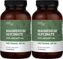 Earth Harmony Chelated Magnesium Glycinate 500mg - 120 Capsules (2-Pack, 1000mg Total) 2