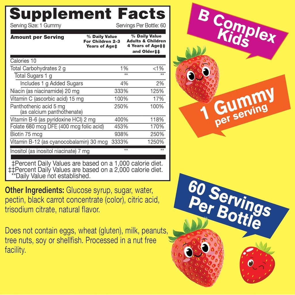 WellYeah B Complex Kids + Vitamin B12 Kids, Gummies Bundle - Great Tasting, Vitamin Supplement, Gluten Free, GMO Free, Chewable Gummy 3
