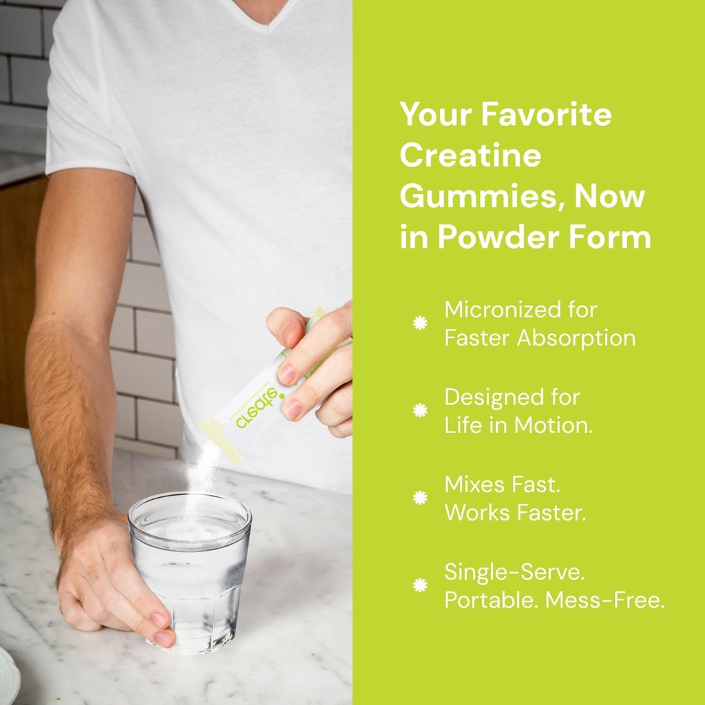 Create Single Serve Creatine Monohydrate Powder – 5g Creapure Creatine | Redefining Strength, Energy & Recovery | Sugar-Free, Vegan, Non-GMO | Lemon/Lime | 30 Packets 4