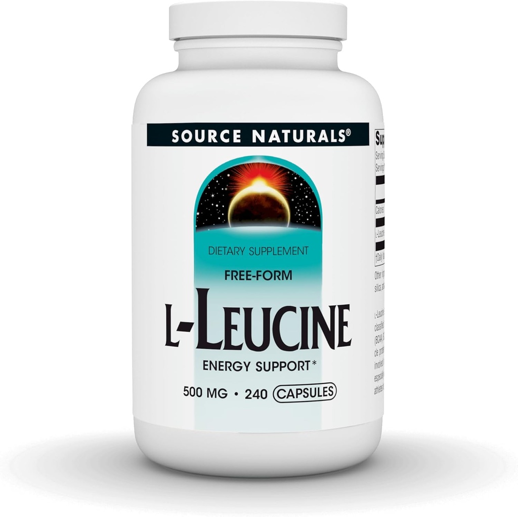 Source Naturals L-Leucine, Energy Support*, A Free Form Essential Amino Acid Supplement for Energy Support - 240 Capsules 2