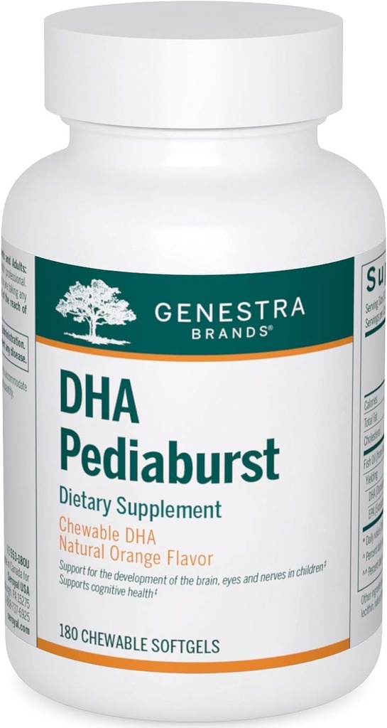 Genestra Brands DHA Pediaburst | Chewable DHA Supplement | 180 Chewable Softgels | Natural Orange Flavor 5
