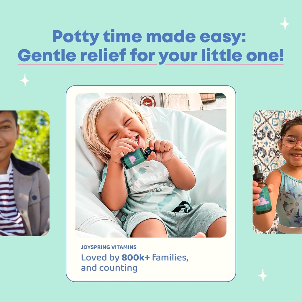 JoySpring Potty Wise – Gentle Digestive Support for Kids – Promotes Healthy Digestion with Senna & Elderberry – Vegan, Gluten-Free, Sugar-Free (2 fl oz) 60 Servings 5