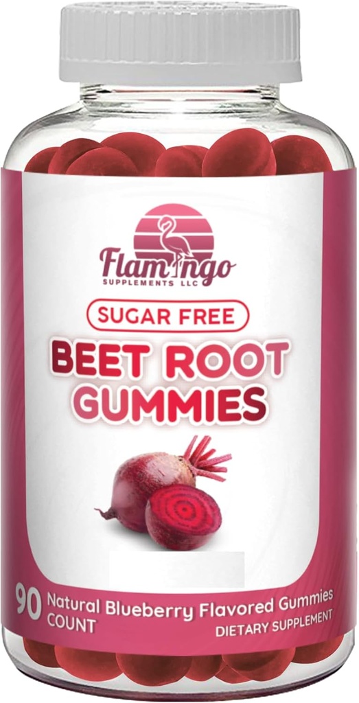Sugar Free Nitric Oxide Beet Root Gummies - Beet Root Chewables for Athletic Performance, Nitric Oxide Booster, Energy, Blood Flow and Circulation - 90 Beets Root Gummy Chews. 2
