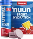 Nuun Sport Electrolyte Tablets with Magnesium, Calcium, Potassium, Chloride & Sodium, Gluten Free & Vegan, Fruit Punch, 4 Pack (40 Servings Total) 2