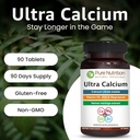 Pure Nutrition Ultra Calcium 1000mg with VIT D3 + K2 | 270 Tabs (90 X Pack of 3) | Highly absorbable Calcium Supplement with Calcium Citrate Malate, VIT D3, K2, Moringa Oleifera, Magnesium and Zinc. 5